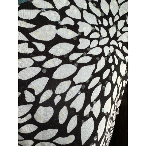 Ivy Lane shift Dress XL White/Black, Sequins , Wedding, Cocktail, Party - Picture 6 of 10